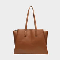 Sac fourre-tout tendance en cuir PU grande capacité pour femme, imperméable, avec fermeture éclair, poignée supérieure, sac à bandoulière, sac à main professionnel avec poches