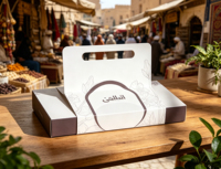 Boîte à gâteau carrée AT PACK avec fenêtre transparente et poignée haute, durable, pour emballage alimentaire de mousse et pâtisserie d'anniversaire
