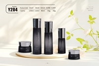 Botol Lotion Perawatan Kulit Kaca Buram dengan Cetak Logo Kustom, Stoples Krim 130ml 110ml 40ml 50g 30g Mendukung OEM/ODM