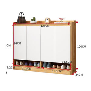 خزانة أحذية اقتصادية حديثة متعددة الطبقات من الأثاث الكبير، رف أحذية عصري من الألومنيوم بلوح قرص العسل المعدني - Product Image 3