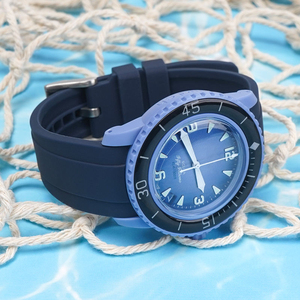 <span class=keywords><strong>Bracelet</strong></span> de montre incurvé de 22 mm pour <span class=keywords><strong>Swatch</strong></span> X Blancpain, bracelets de montre en silicone imperméables pour <span class=keywords><strong>bracelet</strong></span> Rolex - Product Image 5