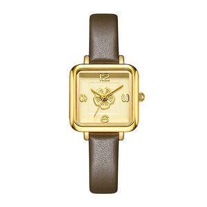 นาฬิกาผู้หญิงสีดำและสีทองใหม่นาฬิกาข้อมือนักเรียนสไตล์เฉพาะกลุ่มนาฬิกาข้อมือควอตซ์ระดับไฮเอนด์ - Product Image 6