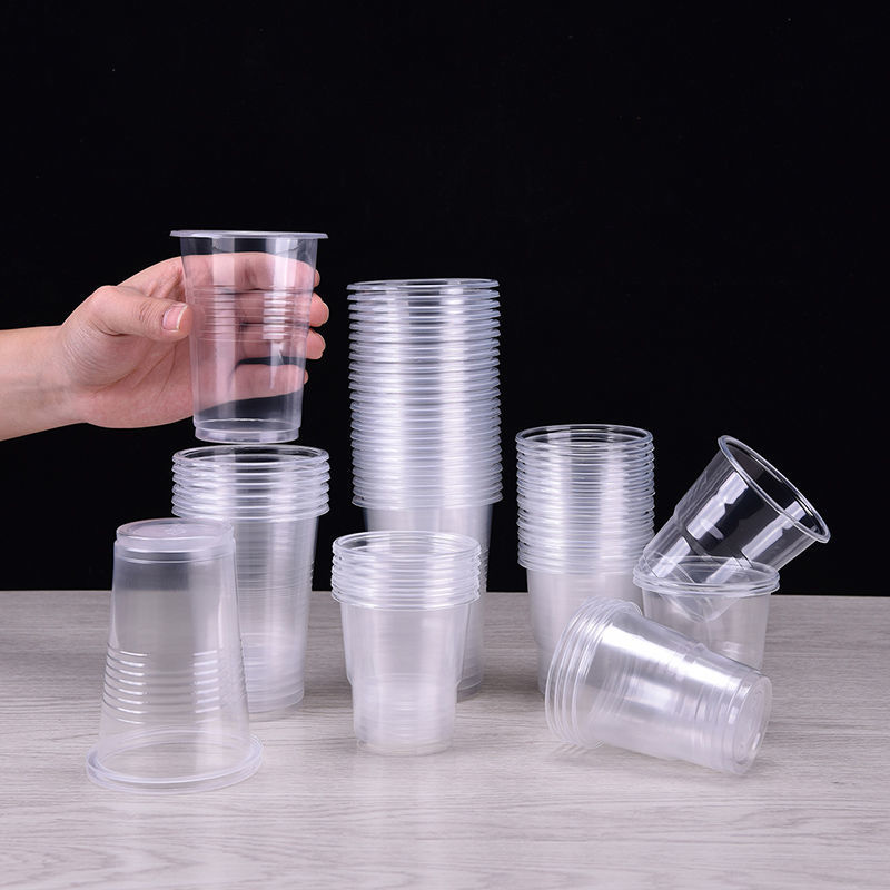 Tasse transparente froide pour boisson au thé 4oz 6oz gobelets en plastique gobelet en plastique jetable