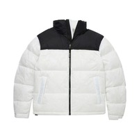 Veste matelassée unisexe coupe ample pour homme et femme, en toile, avec fermeture éclair, écologique, coupe-vent, doublée de polaire en coton, pour l'hiver, pour couple