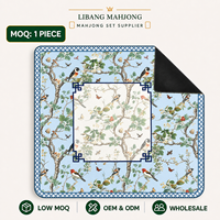 Tapis de Mahjong pour Soirée de Jeu du Festival d'Automne, Housse de Table Florale en Caoutchouc Imperméable Antidérapante Épaissie Silencieuse, Décoration Personnalisée
