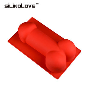Molde de Silicona para Pastel con Forma de Pene, Marca MUYULINS, Platino LFGB, Antiadherente, Libre de BPA - Product Image 1