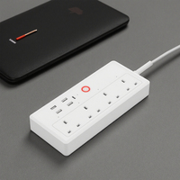 Prise multiple intelligente pour maison connectée, contrôle à distance par Wi-Fi, prise de courant électrique, rallonge électrique, 2 prises non mis à la terre, 240V