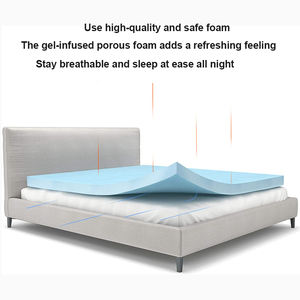 غطاء قابل للغسل مع قاعدة مانعة للإنزلاق 3 بوصة من الجل العلوي قابلة للتنفس لتخفيف الضغط عالية الكثافة - Product Image 5