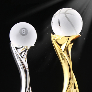 रचनात्मक राल क्रिस्टल ट्रॉफी कस्टम गोल्ड सिल्वर कांस्य स्पोर्ट्स ट्रॉफी पुरस्कार बास्केटबॉल वॉलीबॉल स्नूकर गोल्फ फुटबॉल ट्रॉफी - Product Image 6