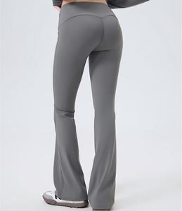 Wholesale Women's High Waist <b>Flare</b> Yoga <b>Leggings</b>, Butt Lifting Workout Pants, Buttery Soft No Camel Toe Activewear Trousers - Product Image 2