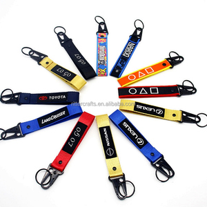 Dây Buộc Xe logo máy bay tag vòng chìa khóa tùy chỉnh JDM phong cách thẻ chìa khóa đua xe vải dây đeo Polyester Dây Móc Khóa llavero - Product Image 6