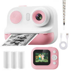 Appareil photo instantané pour enfants, jouet avec double objectif, fonction selfie, microSD, écran 2,4 pouces, matériau ABS, D21, cadeau d'anniversaire pour garçons et filles - Product Image 4