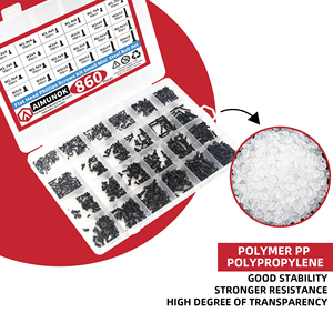 860PCS Small Computer Screw Combination Kit Black Micro Glasses Screw M1.2 M1.4 M2 M3 - Product Image 6