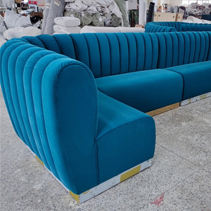 Asientos de Lujo en Forma de U para Restaurante, Tapizados en Terciopelo con Respaldo Acolchado, para Uso en Hoteles, Bares y Cafeterías - Product Image 3
