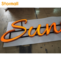 Enseigne LED 3D personnalisée pour extérieur, lettres en acrylique, cadre métallique, résistante aux intempéries, pour la publicité et la signalisation de marque