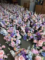 Bunga Pernikahan Palsu Grosir IFG 60cm Ungu Biru Pink Campuran untuk Dekorasi Pernikahan Rangkaian Bunga