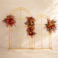 Arco Metálico Dorado y Negro para Decoración Floral en Bodas, Ceremonias y Eventos