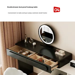 Chambre à coucher moderne coiffeuse simple commode petit bureau de maquillage avec miroir éclairé nouveau modèle de <span class=keywords><strong>table</strong></span> de maquillage - Product Image 5