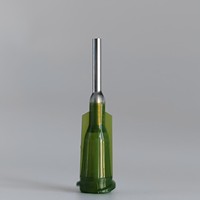 Aiguille de distribution de précision 14G, embout métallique de distribution vert olive pour extrusion et remplissage industriels