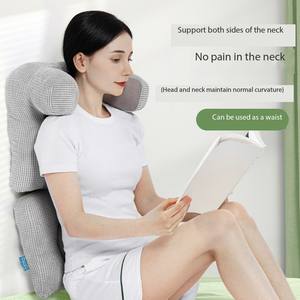 Oreiller de sommeil triangulaire multifonctionnel Coussin de soutien du cou de conception ergonomique Coussin de sommeil pour livres - Product Image 1