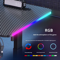 Bureau électrique intelligent réglable en hauteur OEM 1400*600mm, bureau de travail assis-debout, bureau de jeu RGB réglable en hauteur pour l'e-sport transfrontalier