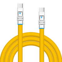 Cable de Carga Rápida Maobos USB-C a Tipo-C PD60/100W con Aleación de Aluminio y Blindaje de Lámina de Silicona Ecológico para iPhone 16