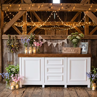 Table de buffet de mariage pliable en contreplaqué, comptoir de buffet de 183 cm pour hôtel, restaurant, traiteur, événement, lieu de réception, décoration de banquet