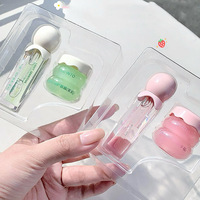 Coffret d'Huiles à Lèvres Hydratantes et Nourrissantes aux Saveurs Fruitées, Réparation Légère et Aqueuse pour la Nuit, Adorable Coffret d'Huile et de Masque à Lèvres