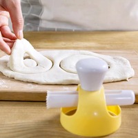 Emporte-pièces en plastique de qualité alimentaire pour beignets, biscuits, gâteaux, pain, antiadhésif, ustensile de cuisine, fournitures de boulangerie, boîte