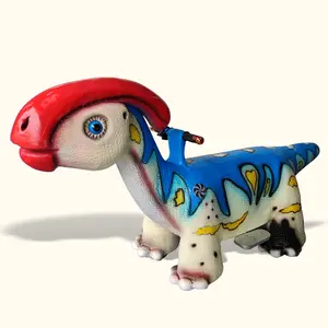 CE su misura Silicone elettrico equitazione macchina animatronic motorizzata dinosauro giro