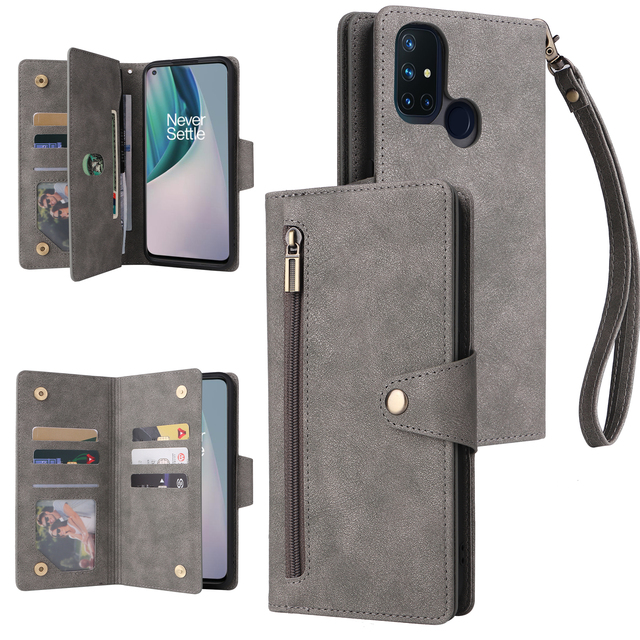 Pocket Card Holder Wallet Flip Closure Leather Cover Case for Oneplus Nord N10 5g