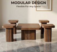Table basse en MDF de style minimaliste, combinaison de tables basses design créatif, table de luxe légère
