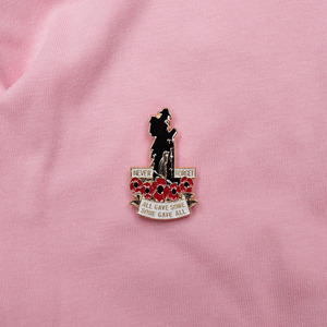 1 세계 대전 추억은 붉은 꽃 에나멜 배지 합금 브로치를 잊지 않습니다 - Product Image 4