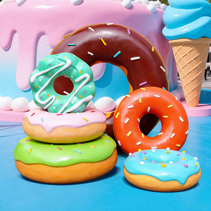 Esculturas de Fibra de Vidrio de Gran Escala con Forma de Helado y Donut para Decoración de Restaurantes de Postres - Product Image 4
