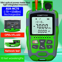 Testeur de puissance optique AUA-MC70 Testeur de fibre optique (-70~+10dBm) Intégré VFL+OPM 4-en-1 Testeur de puissance optique