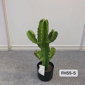 <span class=keywords><strong>Colonne</strong></span> <span class=keywords><strong>décorative</strong></span> d'intérieur en plastique vert, plante artificielle en pot, arbre paysager avec jauge de mesure, hauteur 55 cm - Product Image 3