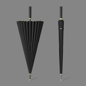Parapluie de golf de luxe à ouverture manuelle, en métal, robuste, 24 baleines en fibre de verre, marque Regenschirm - Product Image 1
