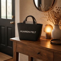Sac de rangement en feutre grande capacité personnalisé avec logo, sac de shopping réutilisable en feutre pour femmes, vente en gros