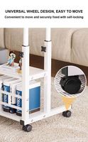Mesa Móvil para Portátil con Ruedas, Mesa para Portátil con Altura Ajustable, Estación de Trabajo para Computadora, Mesa de Centro