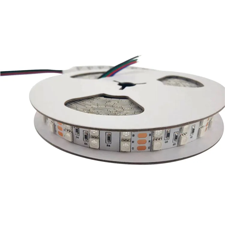 フレキシブルRGB5050 SMD 24VDC 24W 15mm PCB 5050 RGBLEDストリップ120 LED/メートル商用照明用