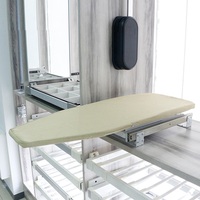 Planche à repasser extractible avec armoire intégrée, pliante, en fer, avec meuble monté