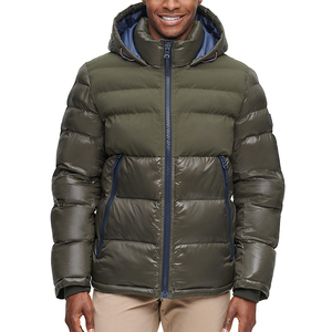 Veste en laine matelassée d'hiver unisexe de haute qualité, logo personnalisé, imperméable, coupe-vent, respirante, séchage rapide, fermeture éclair à capuche - Product Image 1