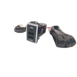 Chargeur USB avec audio type C, trois touches, parfait pour les voitures <span class=keywords><strong>Honda</strong></span>, taille spéciale, remplacement avec accessoires filaires pour bateaux, bus, camions - Product Image 2