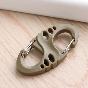Mini gancio per arrampicata all'aperto portatile clip per moschettone tipo S portachiavi in plastica con doppia fibbia in acciaio <span class=keywords><strong>accessori</strong></span> da campeggio all'aperto - Product Image 4