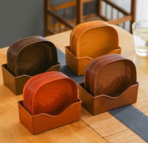 Popolare Vassoio Quadrato in Melamina Stile Cinese con Effetto Legno per Snack, Frutta Secca e Dolci - Product Image 4