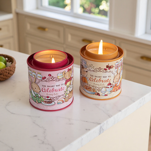 Luxury Handmade Soy Wax <b>Candles</b> <b>Glass</b> <b>Jars</b> Lids Gift Box-Eco-Friendly Thanksgiving Father's Day Scented <b>Candles</b> Customized Scent - Product Image 5