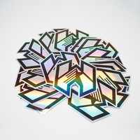 Pegatinas de holograma UV de vinilo a prueba de agua autoadhesivas personalizadas pegatinas reflectantes de arcoíris holográficas para recompensa de niños