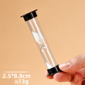 นาฬิกาทรายพลาสติก <span class=keywords><strong>PC</strong></span> ใส ทนทานต่อการตกกระแทก ขนาด D25x88 มม. ของขวัญสำหรับนักเรียน ของตกแต่ง นาฬิกาจับเวลา - Product Image 1