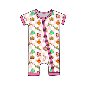 2026 최신 디자인 아기용 대나무 반바지, 반팔 대나무 아기 필수품 지퍼형 - 저자극성 & 편안함 - Product Image 5