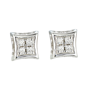 Harga Grosir Anting Stud Moissanite Perak Sterling 925 Potongan Princess Klasik 5mm dengan Pengunci Aman untuk Penggunaan Sehari-hari - Product Image 1
